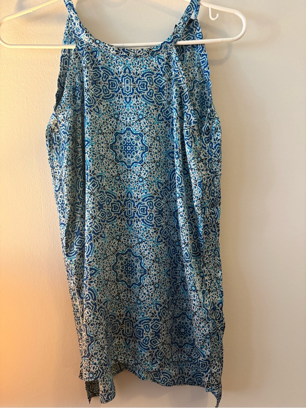 The Limited Blue Printed Sleeveless Blouse
